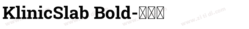 KlinicSlab Bold字体转换 KlinicSlab Bold字体转换